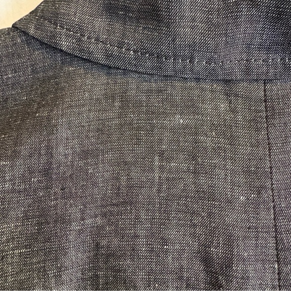 Talbots Linen Blend Grey Full Zip Jacket Size 6 Petite Career Office Work Lined - Picture 7 of 7